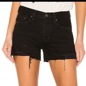 Free People Mid Rise Distressed Denim Shorts